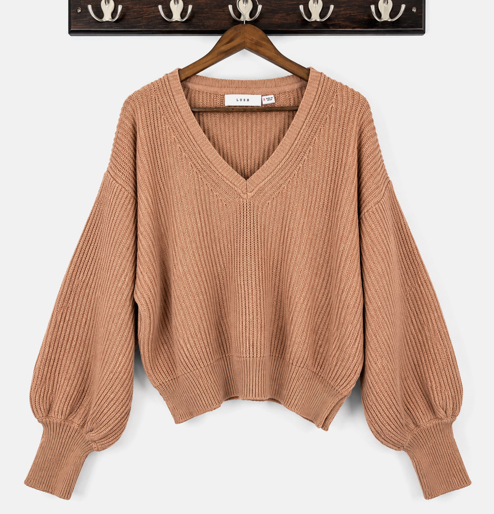 Lush Blush Pink Coquette Pullover 100% Cotton Size Small Knitted Sweater